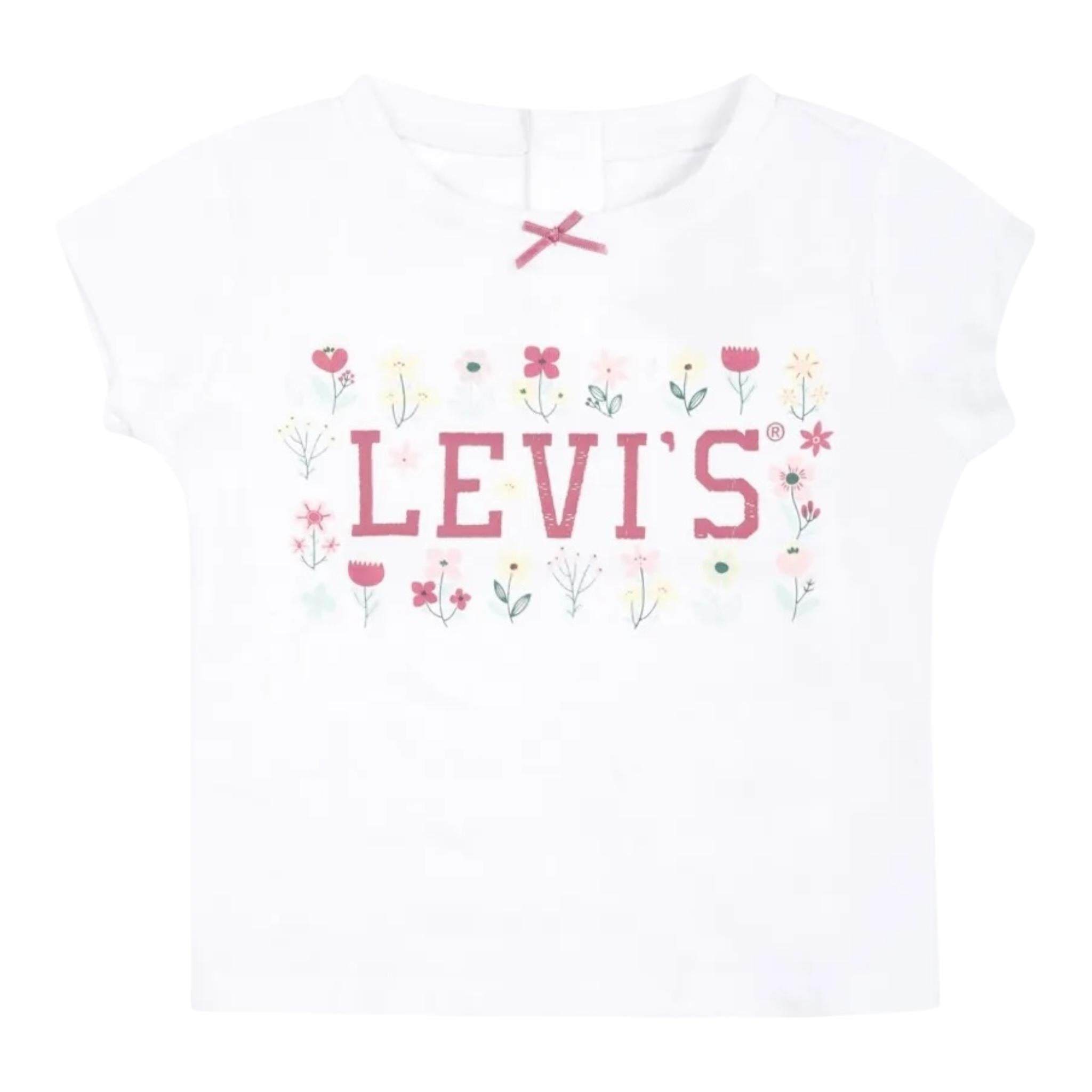 LEVI'S completo 3pz jeans-t-shirt-cardigan Rosa per Neonata 1EK978 ROSA LEVI'S