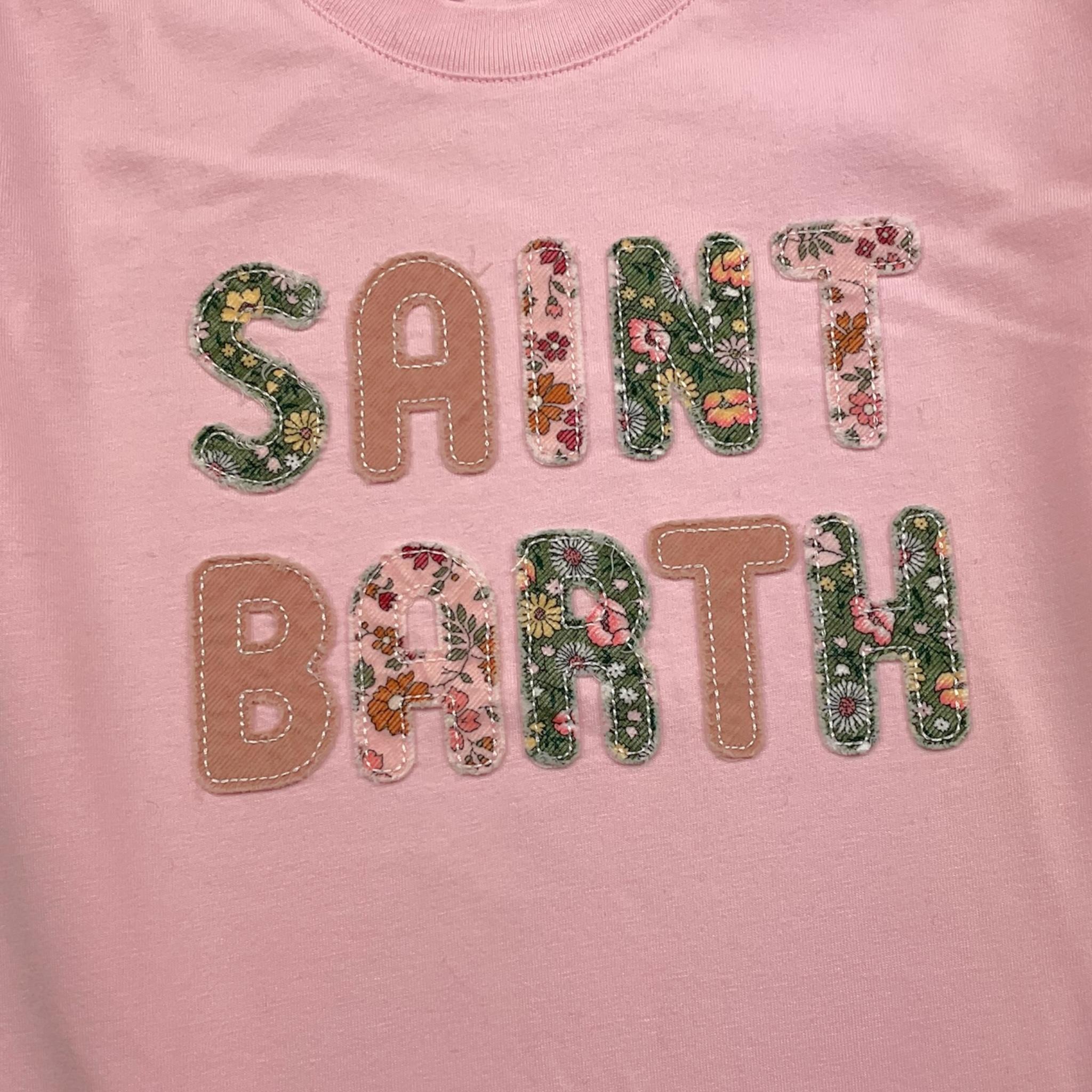 SAINT BARTH shirt girocollo tinta unita con stampa Rosa per Bambina PENNYYY ROSA SAINT BARTH