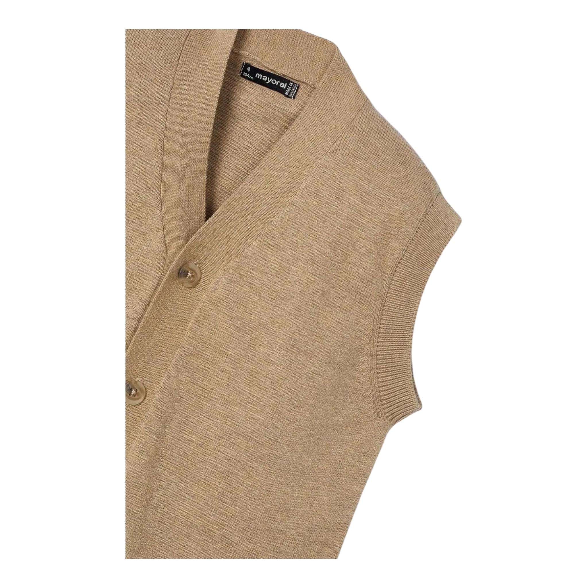 MAYORAL gilet tinta unita con bottoni Sabbia per Bambino 4345 SABBIA MAYORAL