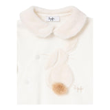 IL GUFO tutina manica lunga tinta unita con ricami Panna per Neonato A24TP338M0100 PANNA IL GUFO