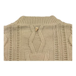 DONDUP maglia girocollo tinta unita con stampa Panna per Bambina DFMA019JX PANNA DONDUP