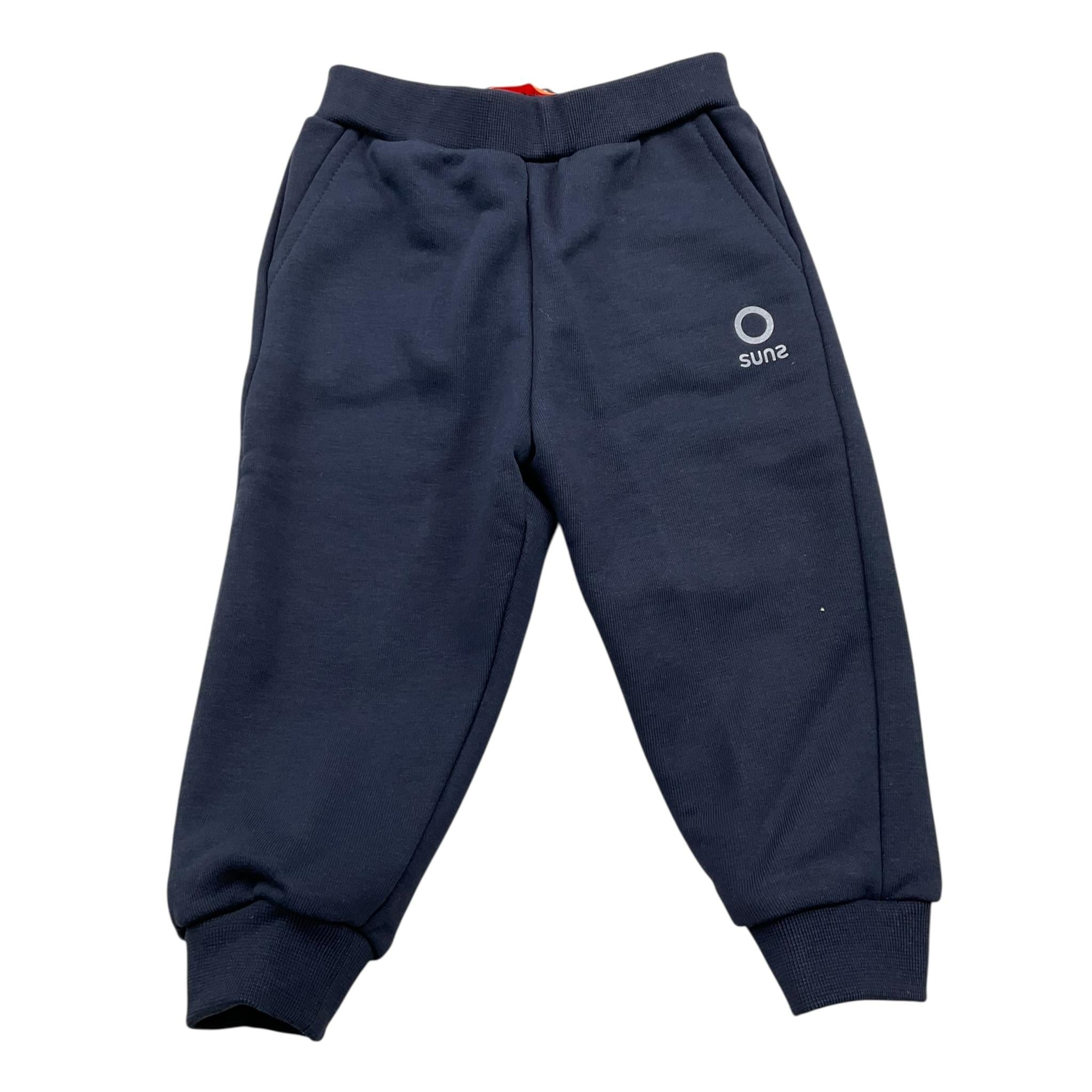 SUNS completo 2 pezzi felpa-pantalone tinta unita Blu per Neonato COMS5303UB BLU SUNS