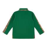 ROBERTO CAVALLI polo manica lunga tinta unita con logo Verde per Neonato TJT641 VERDE ROBERTO CAVALLI