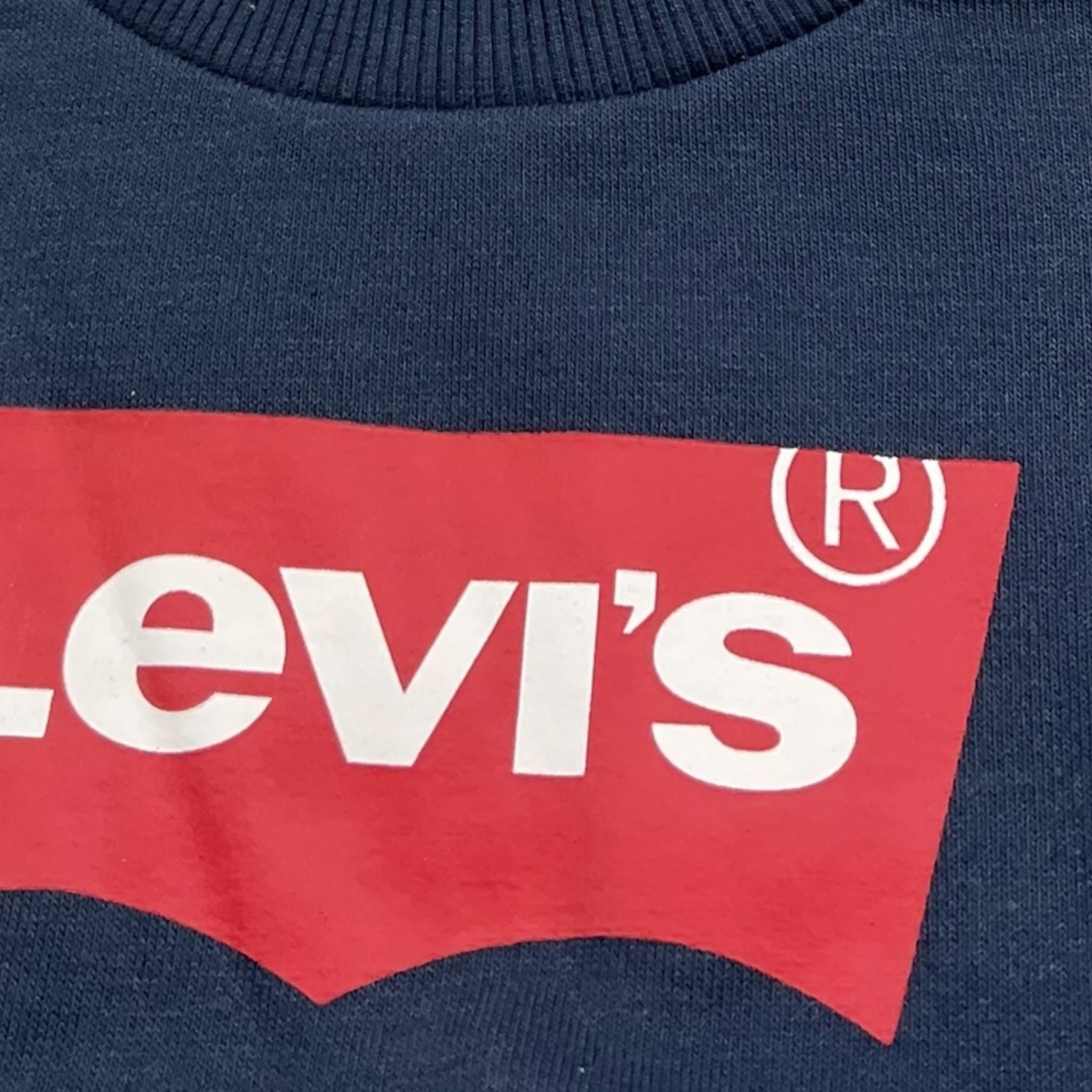 LEVI'S felpa chiusa girocollo tinta unita con stampa logo Blu per Neonato 8E9079XN BLU LEVI'S