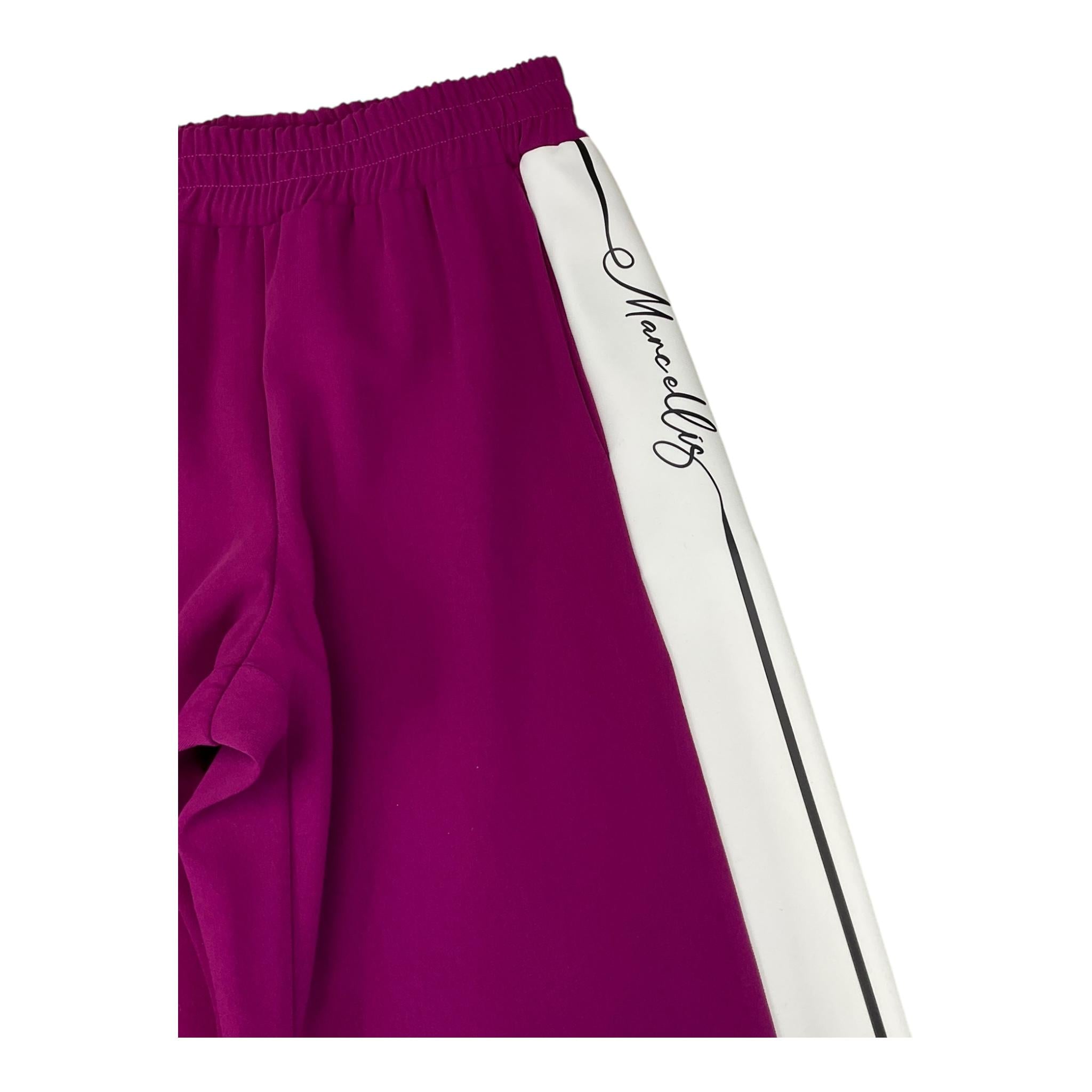MARC ELLIS pantalone modello palazzo tinta unita con elastico in vita Viola per Bambina JMJPT000204 VIOLA MARC ELLIS