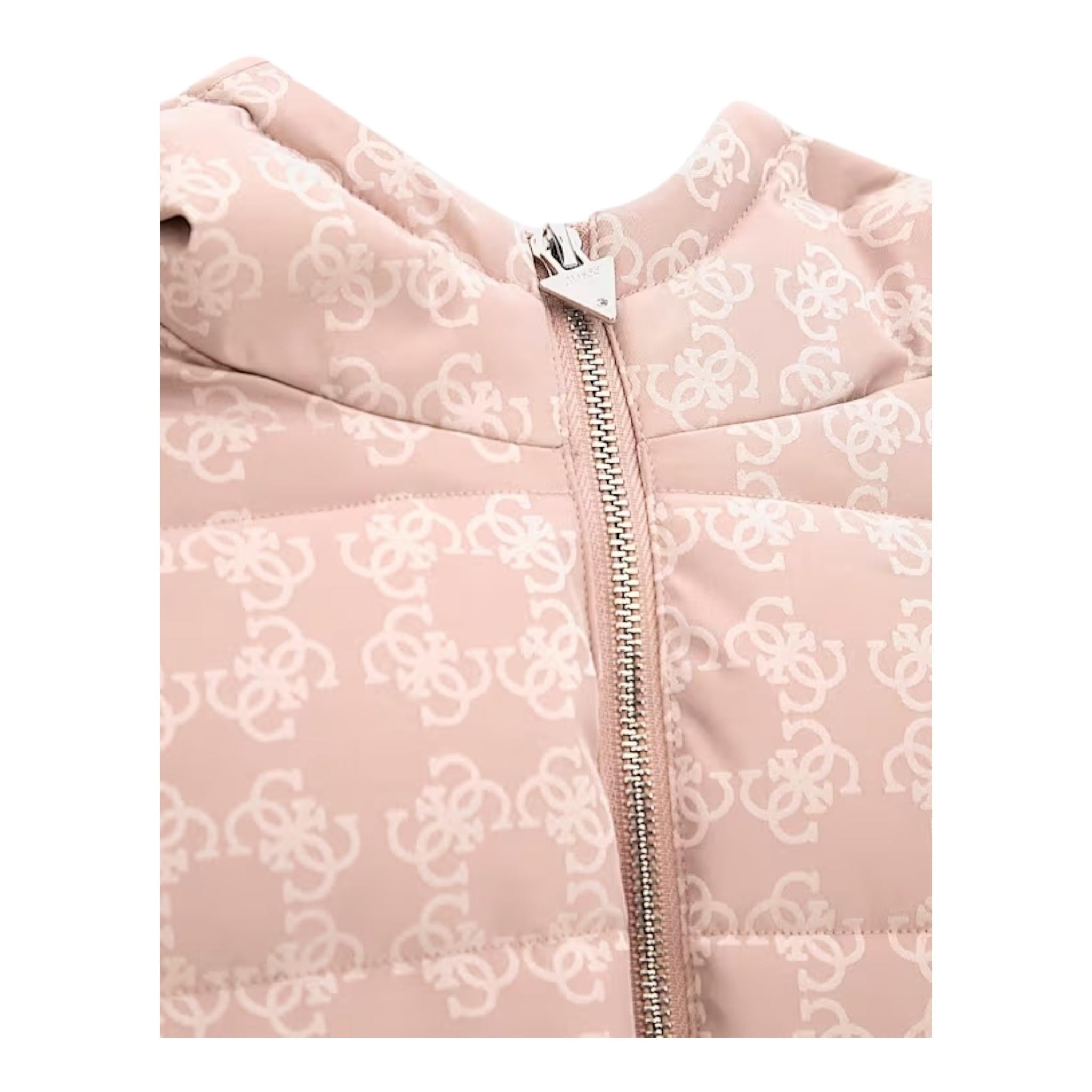 GUESS giubbino tinta unita modello lungo con cappello Rosa per Bambina J4BL25WGLW2 ROSA GUESS