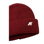 K-WAY cappello tinta unita con logo Bordeaux per Neonata K1151RW BORDEAUX K-WAY