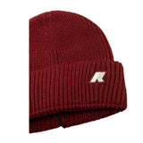 K-WAY cappello tinta unita con logo Bordeaux per Neonata K1151RW BORDEAUX K-WAY