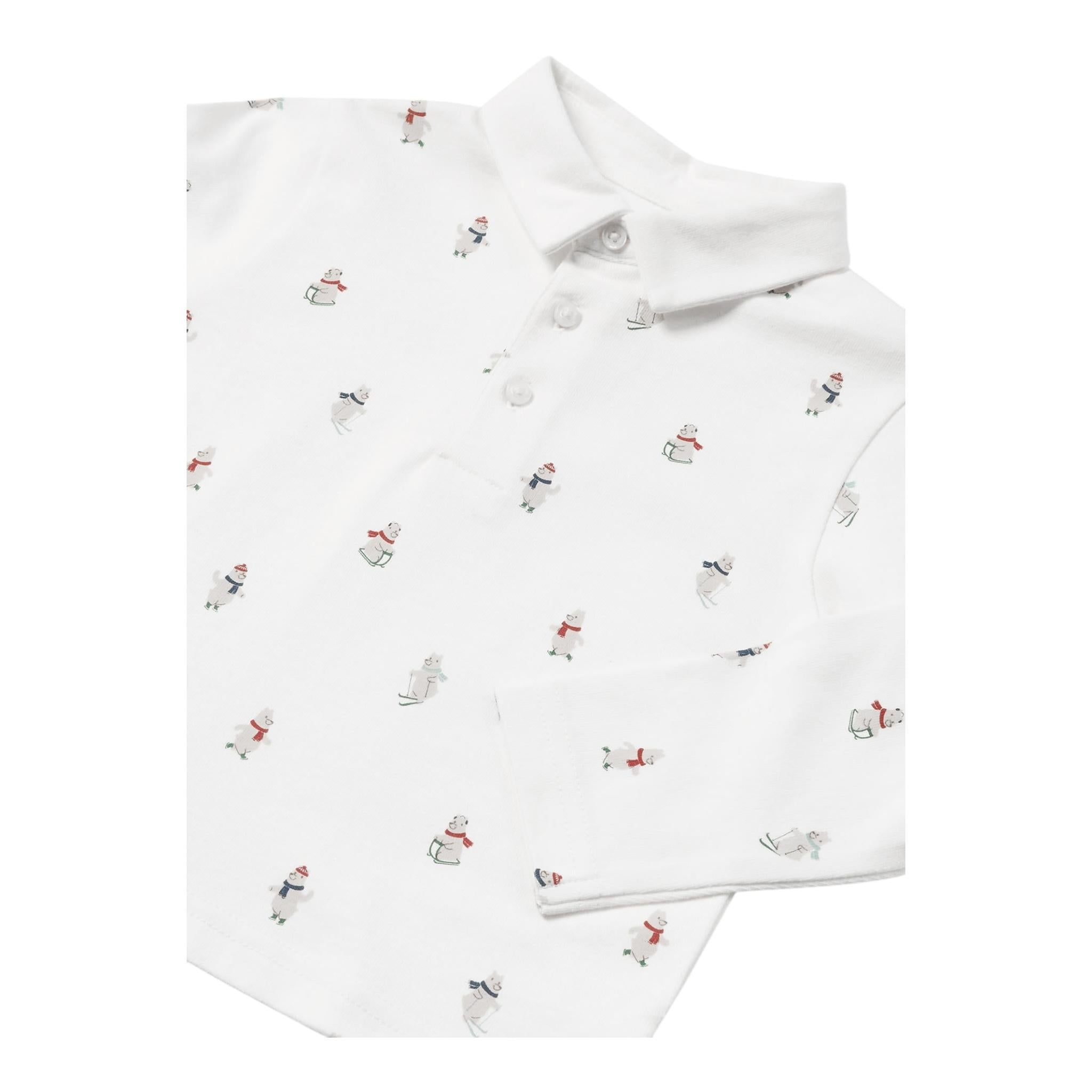 MAYORAL polo manica lunga tinta unita con stampe rso Bianco per Bambino 2182 BIANCO MAYORAL
