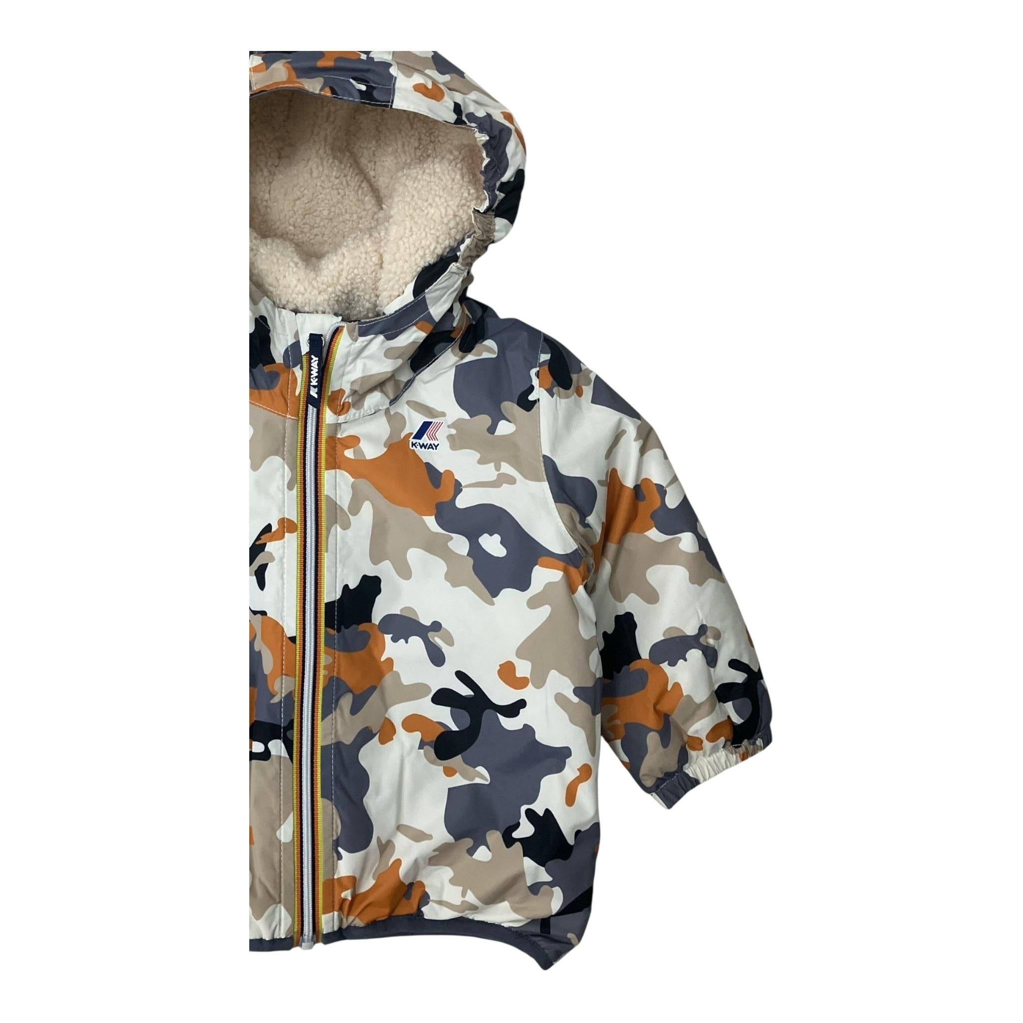 K-WAY giubbino sampa fantasia militare con cappuccio Multicolor per Neonato K6128PWXXX MULTICOLOR K-WAY