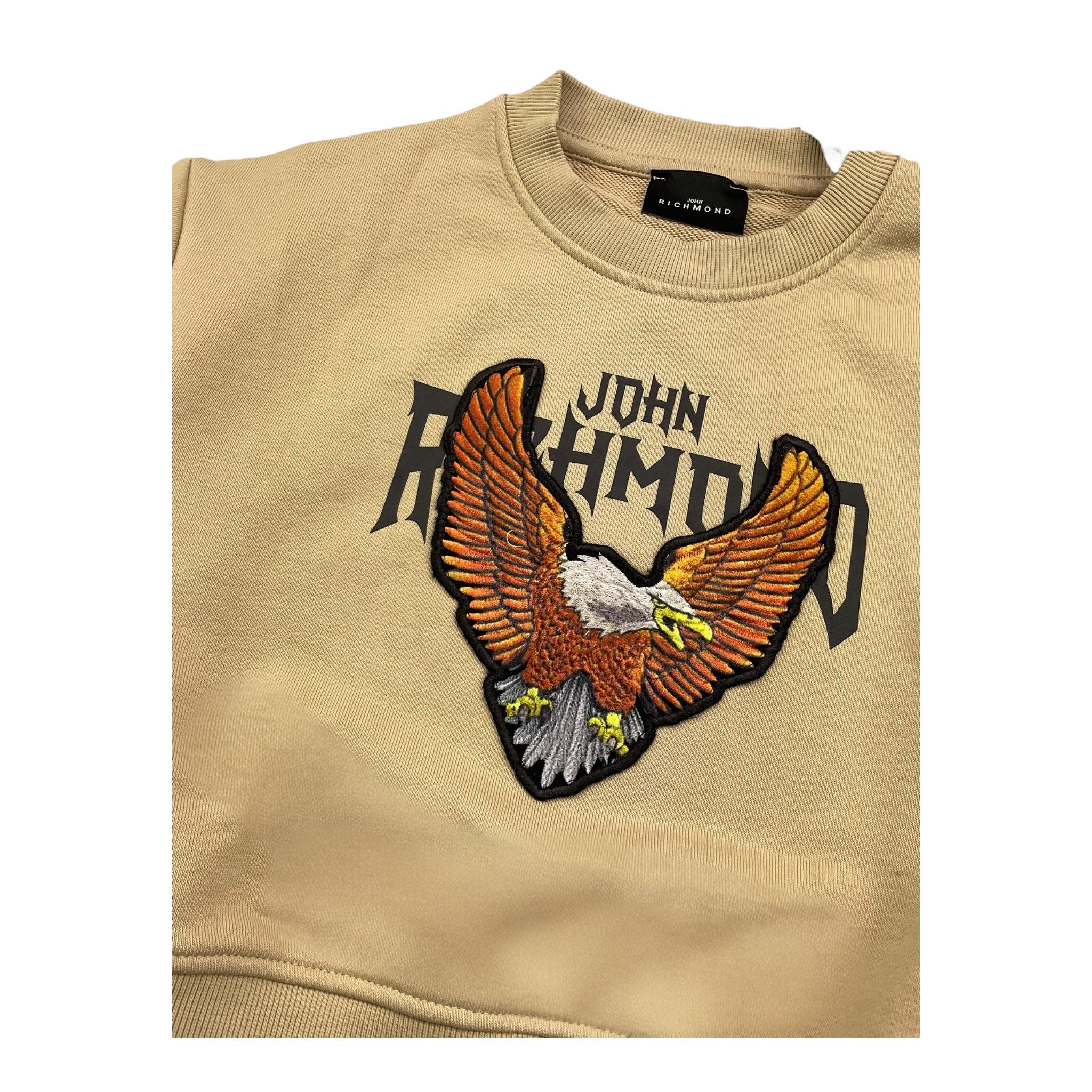 JOHN RICHMOND felp chiusa girocollo tinta unita Beige per Neonato RBA2414OFEOF BEIGE JOHN RICHMOND