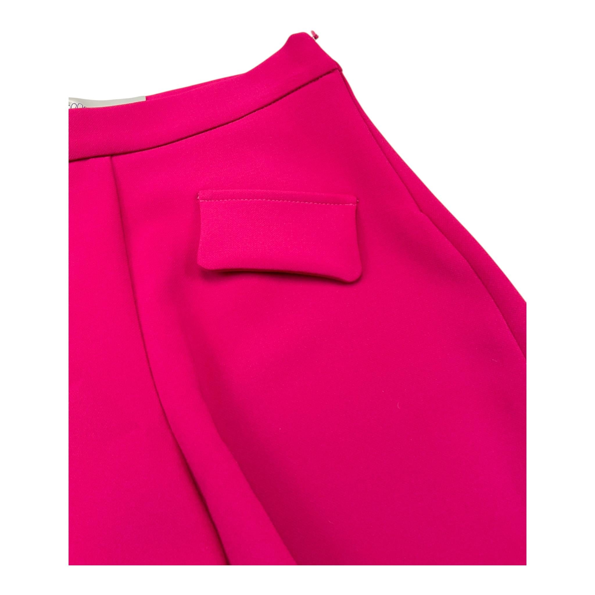 SIMONETTA short tinta unita con girovita regolabile Fuxia per Bambina SV6A79 FUXIA SIMONETTA