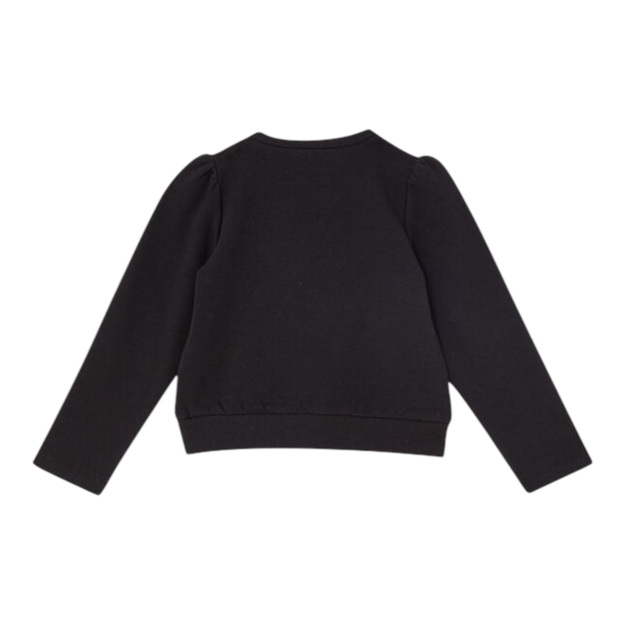 LIU JO felpa chiusa girocollo tnta unita con brillantini Nero per Bambina KF4108F0939 NERO LIU JO