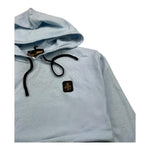 REFRIGIWEAR felpa in maglia tinta unita con cappuccio modello crop Azzurro per Bambina RWG937 AZZURRO REFRIGIWEAR