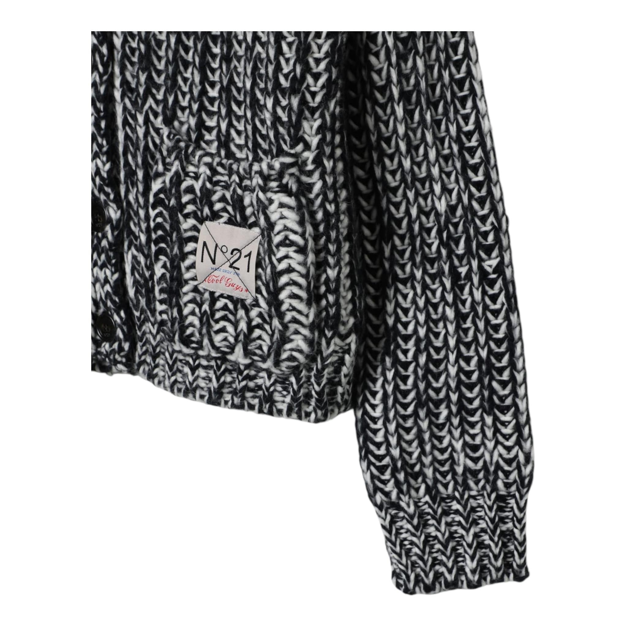 N°21 cardigan in maglia bicolore con bottoni Nero/bianco per Bambino N21993 NERO/BIANCO N°21