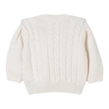 ELISABETTA FRANCHI maglia girocollo tinta unita con ricami Panna per Bambina EFMA140 PANNA ELISABETTA FRANCHI