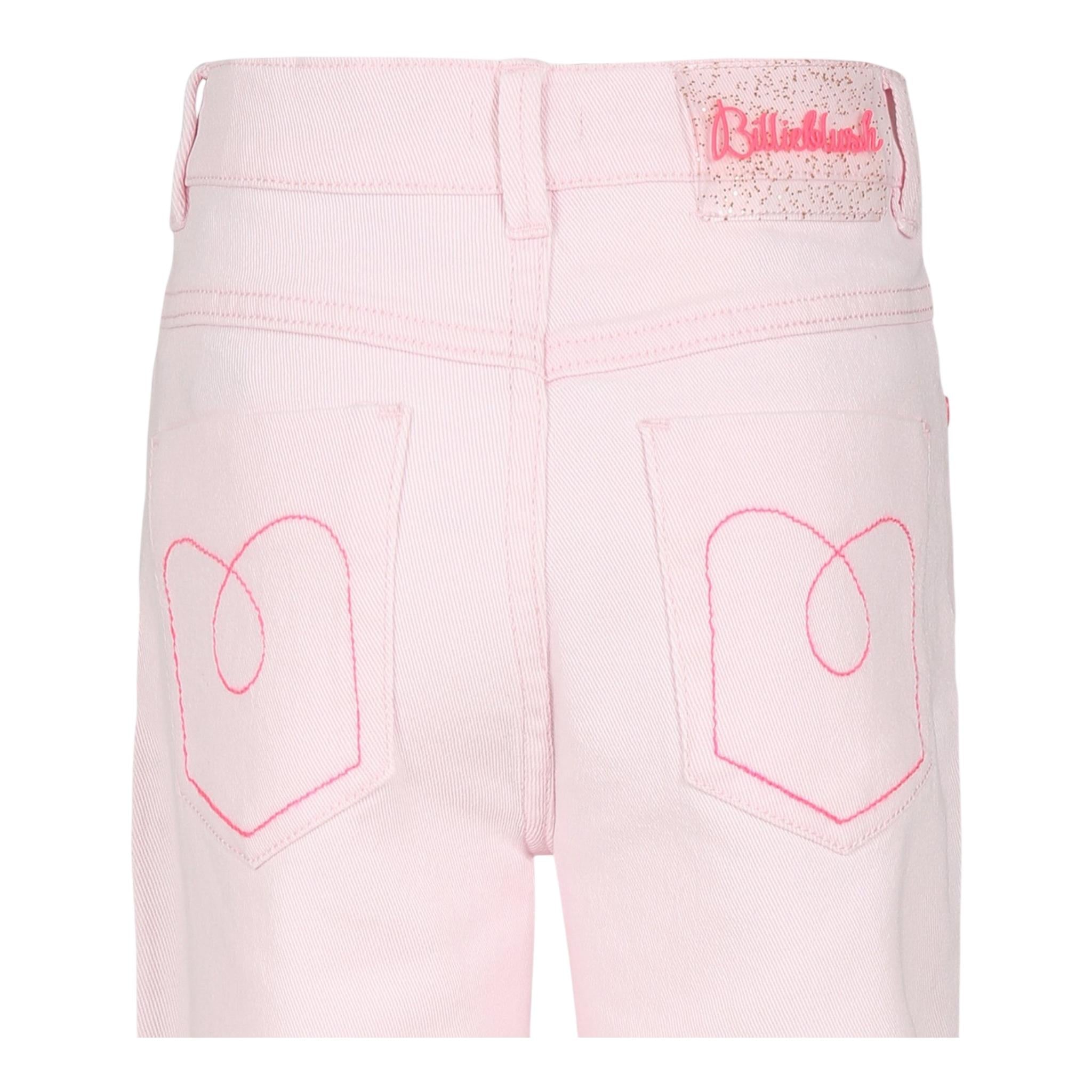 BillIEBLUSH jeans tinta unita con girovita regolabile Rosa per Bambina U20447 ROSA BillIEBLUSH