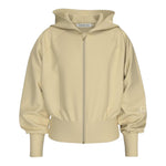 CALVIN KLEIN felpa tinta unita con zip e cappuccio Beige per Bambina IG0IG02541 BEIGE CALVIN KLEIN