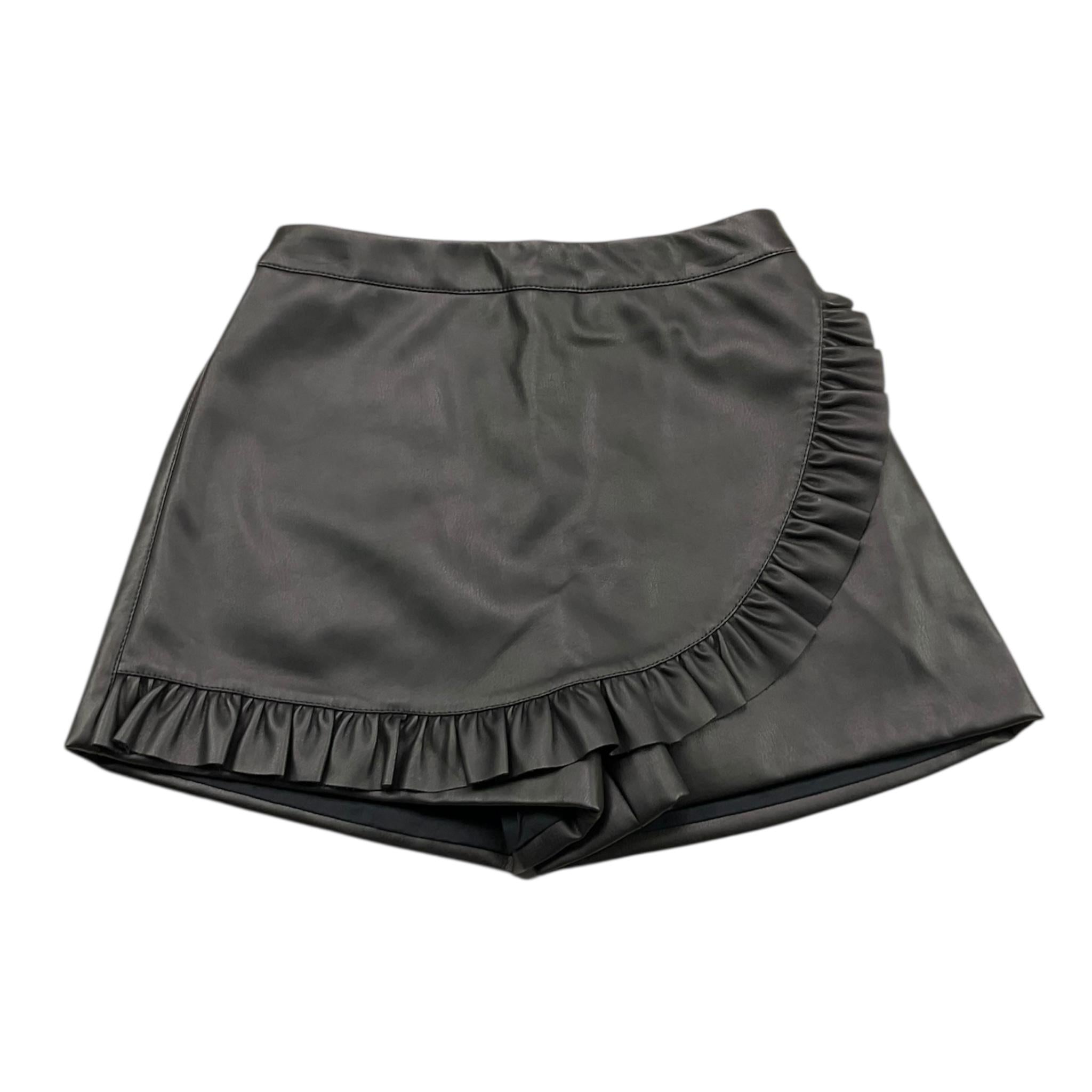 PHILOSOPHY short tinta unita in ecopelle Nero per Bambina PFBE003 NERO PHILOSOPHY