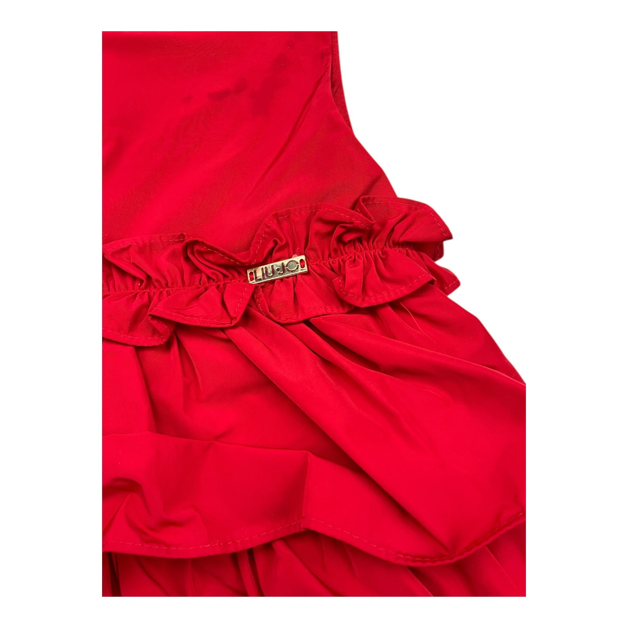 LIU JO abito giromanica tinta unita Rosso per Neonata KF3073 ROSSO LIU JO