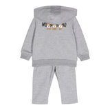 MOSCHINO completo 2 pezzi felpa-pantalone tinta unita Grigio per Neonato MUK04Y GRIGIO MOSCHINO