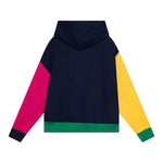RALPH LAUREN felpa chiusa con cappuccio tinta unita con maniche in contrasto Blu per Bambina 312950937001 BLU RALPH LAUREN
