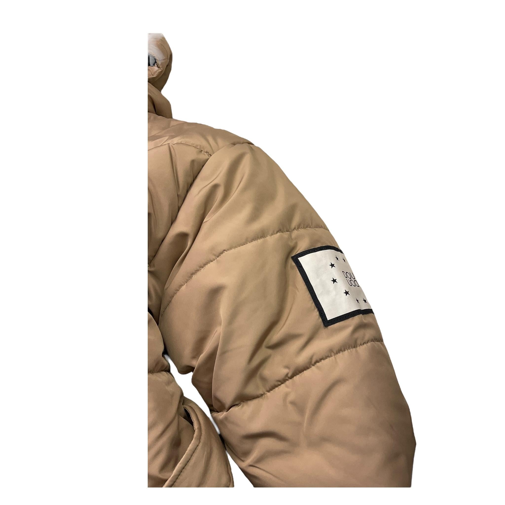 DOU DOU giubbino tinta unita con zip e cappuccio Beige per Bambina DV2P90X BEIGE DOU DOU