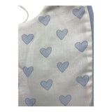 LA STUPENDERIA bavetta tinta unita con fantasia cuori Bianco/azzurro per Neonata TBBV20 BIANCO/AZZURRO LA STUPENDERIA
