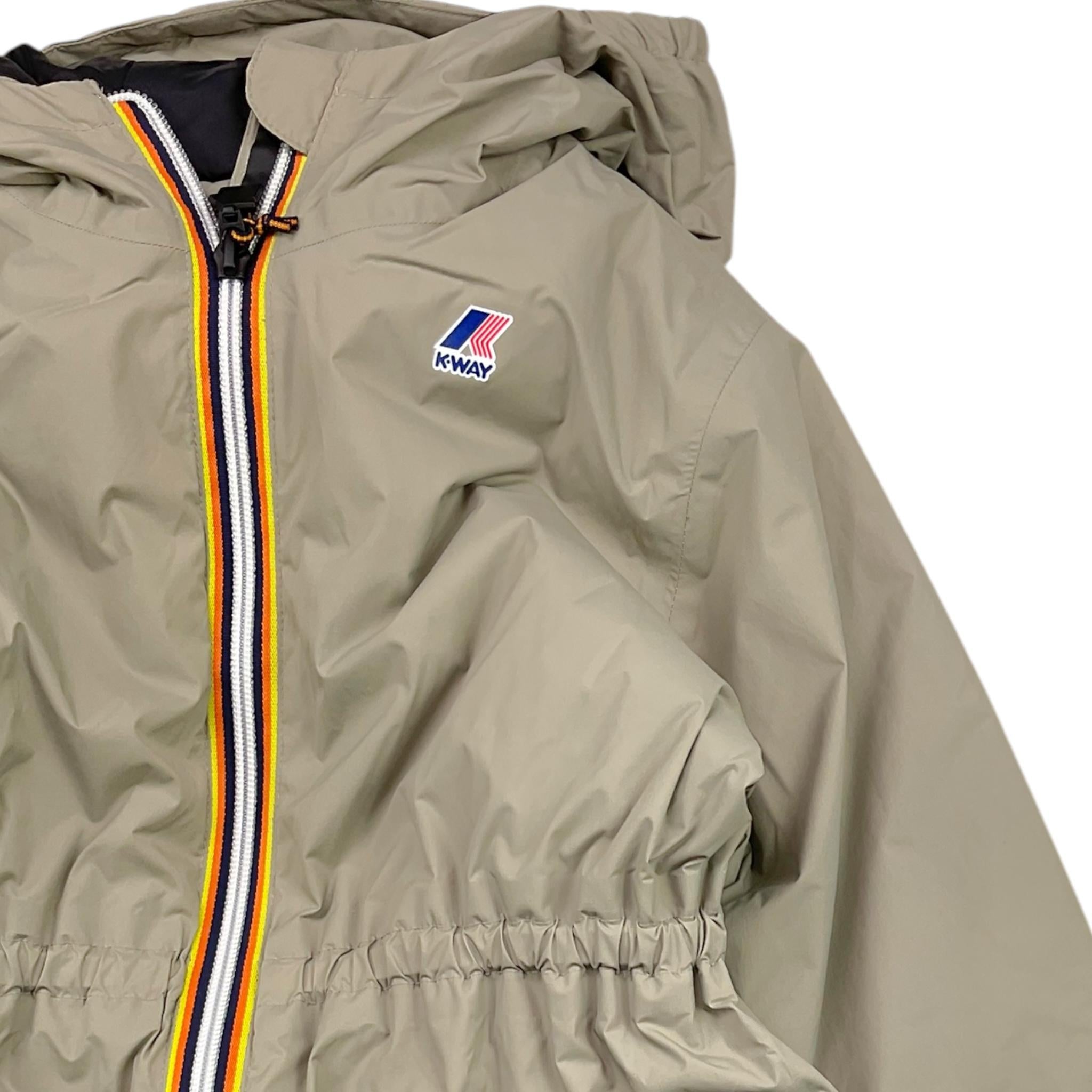 K-WAY giubbino tinta unita con zip e cappuccio Verde per Bambina K61349W VERDE K-WAY