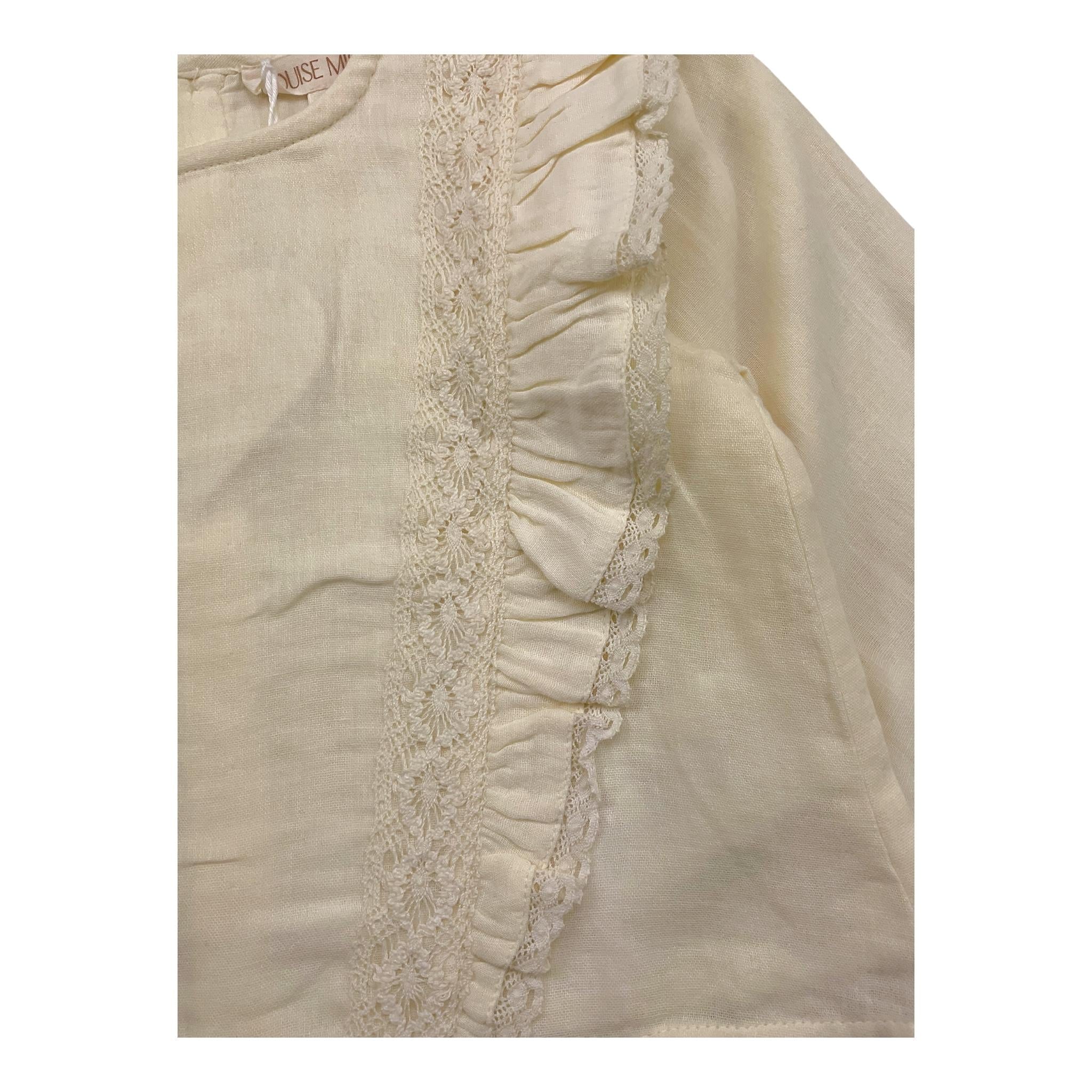 LOUISE MISHA camicia tinta unita con ricami Panna per Neonata GRIW24B0071N PANNA LOUISE MISHA