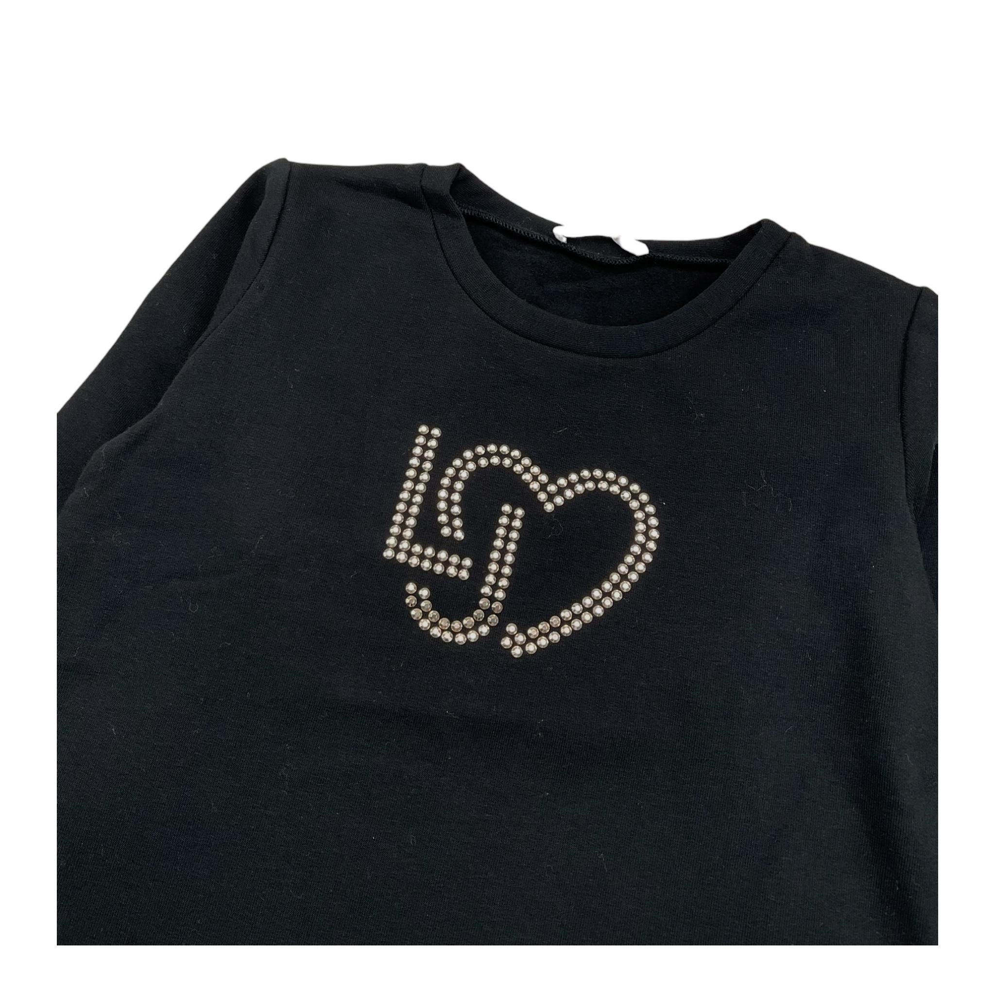 LIU JO abito modello felpa tinta unita con stampa Nero per Bambina KF4023XXXX NERO LIU JO