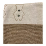 BARCELLINO coperta tinta unita con stampa Beige per Neonata 105323 BEIGE BARCELLINO