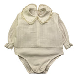 LA STUPENDERIA camicia manica lunga tinta unita Bianco per Neonata TBBD58 BIANCO LA STUPENDERIA