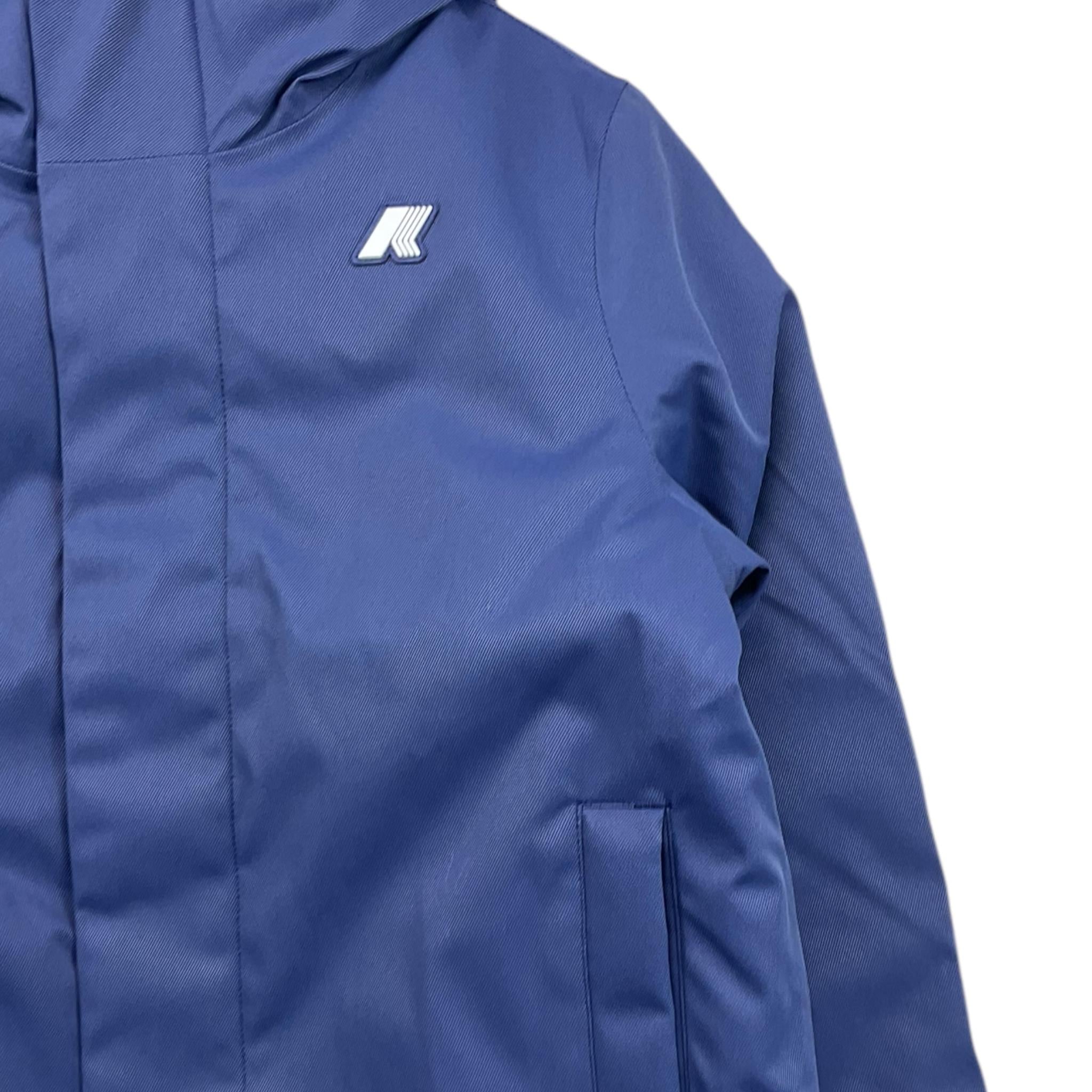 K-WAY giubbino tinta unita con zip e cappuccio Blu per Bambino K1128FW BLU K-WAY