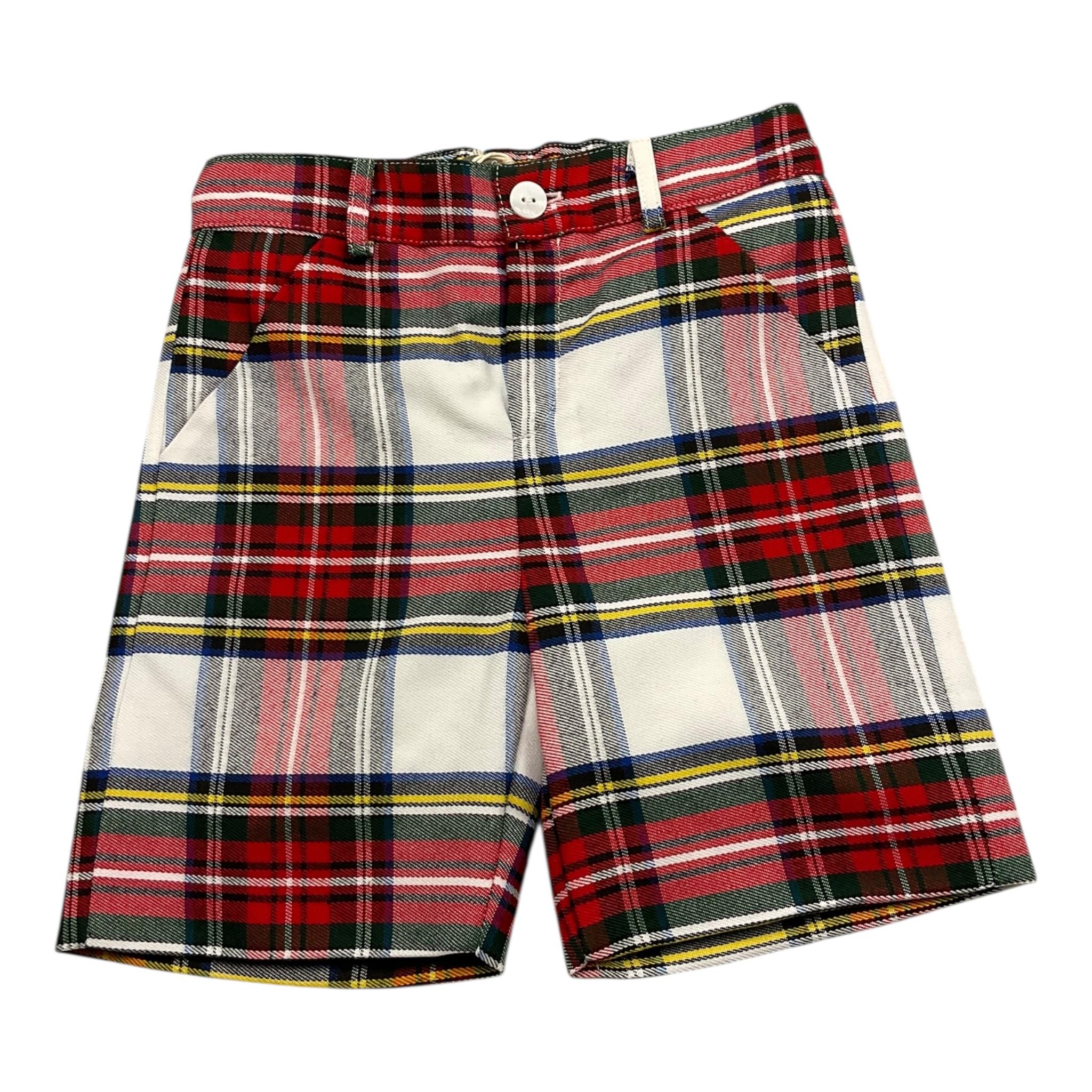 LITTLE BEAR bermuda tinta unita con fantasia scozzese Bianco per Neonato 5258N BIANCO LITTLE BEAR