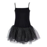 MONNALISA set abito tinta unita con maglia e cintura Nero per Bambina 41B904 NERO MONNALISA