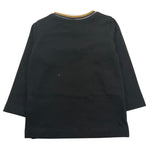 TRUSSARDI shirt girocollo tinta unita con stampa in contrasto Nero per Neonato TIA25071TS NERO TRUSSARDI