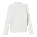 TWINSET maglia mezzo collo tinta unita a costine Bianco per Bambina 242GJ3190X BIANCO TWINSET