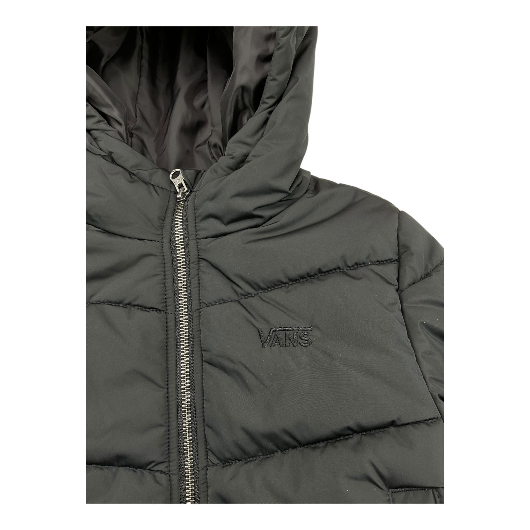 VANS giubbino tinta unita modello crop con cappuccio Nero per Bambina VN000J7GBLK NERO VANS