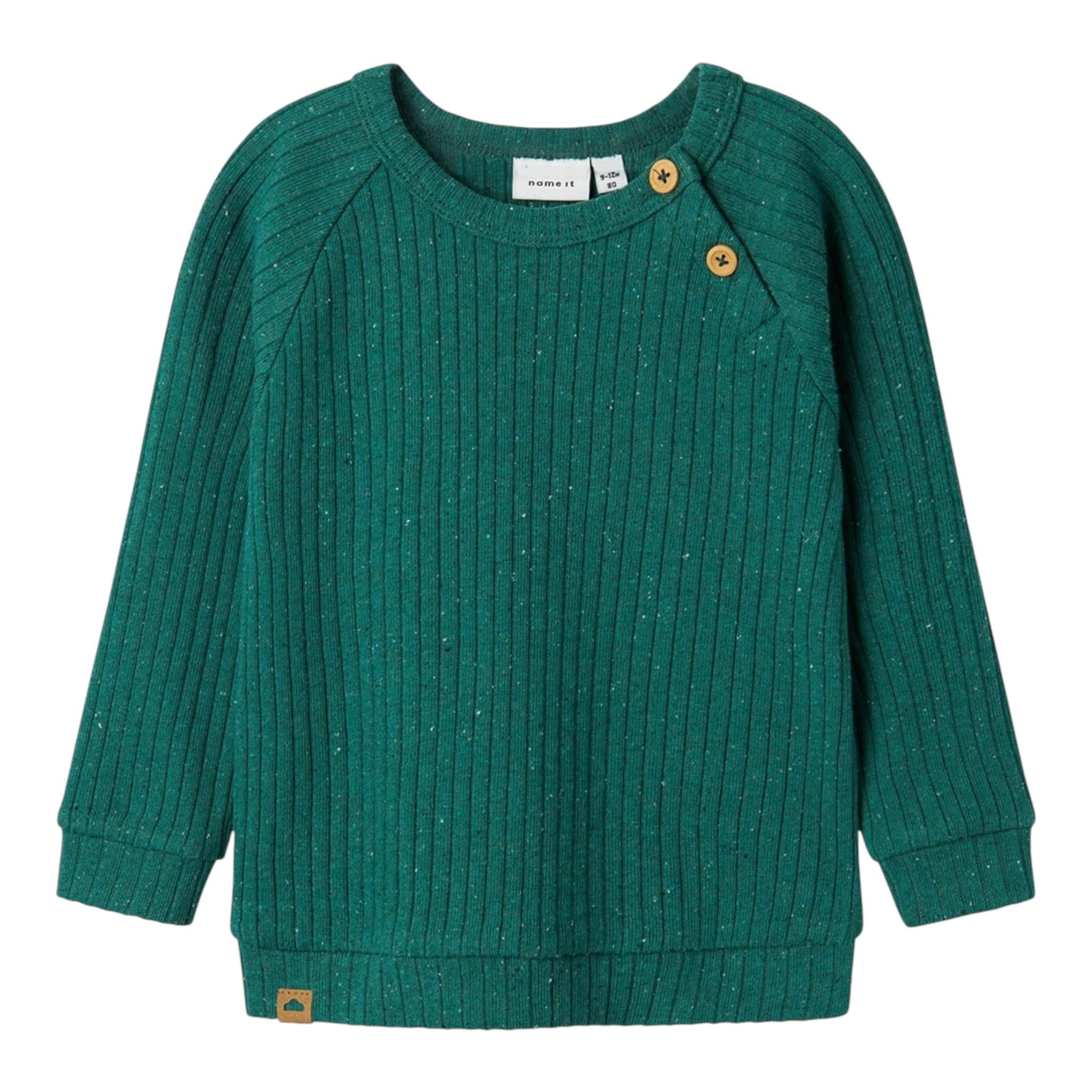 NAME IT maglia girocollo tinta unita Verde per Neonato 13231584 VERDE NAME IT