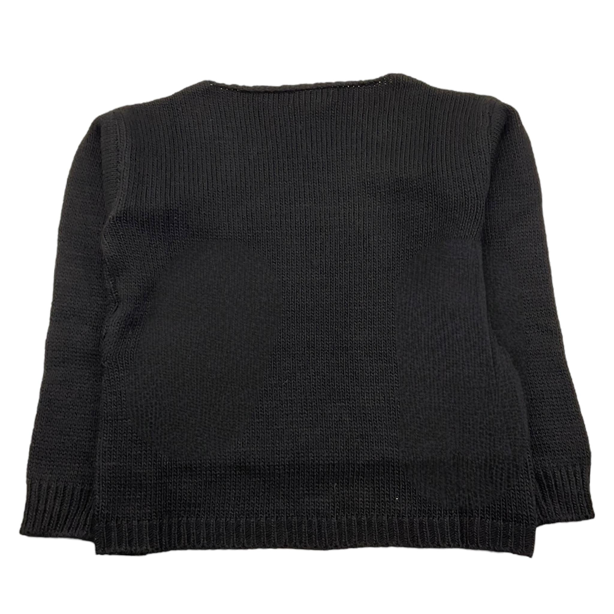 PLEASE maglia gircollo tinta unita asimmetrica Nero per Bambina NBI7230G66 NERO PLEASE