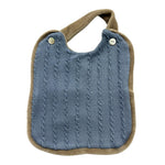 LA STUPENDERIA bavetta bicolore con finti bottoni Azzurro/beige per Neonato TBBV00 AZZURRO/BEIGE LA STUPENDERIA