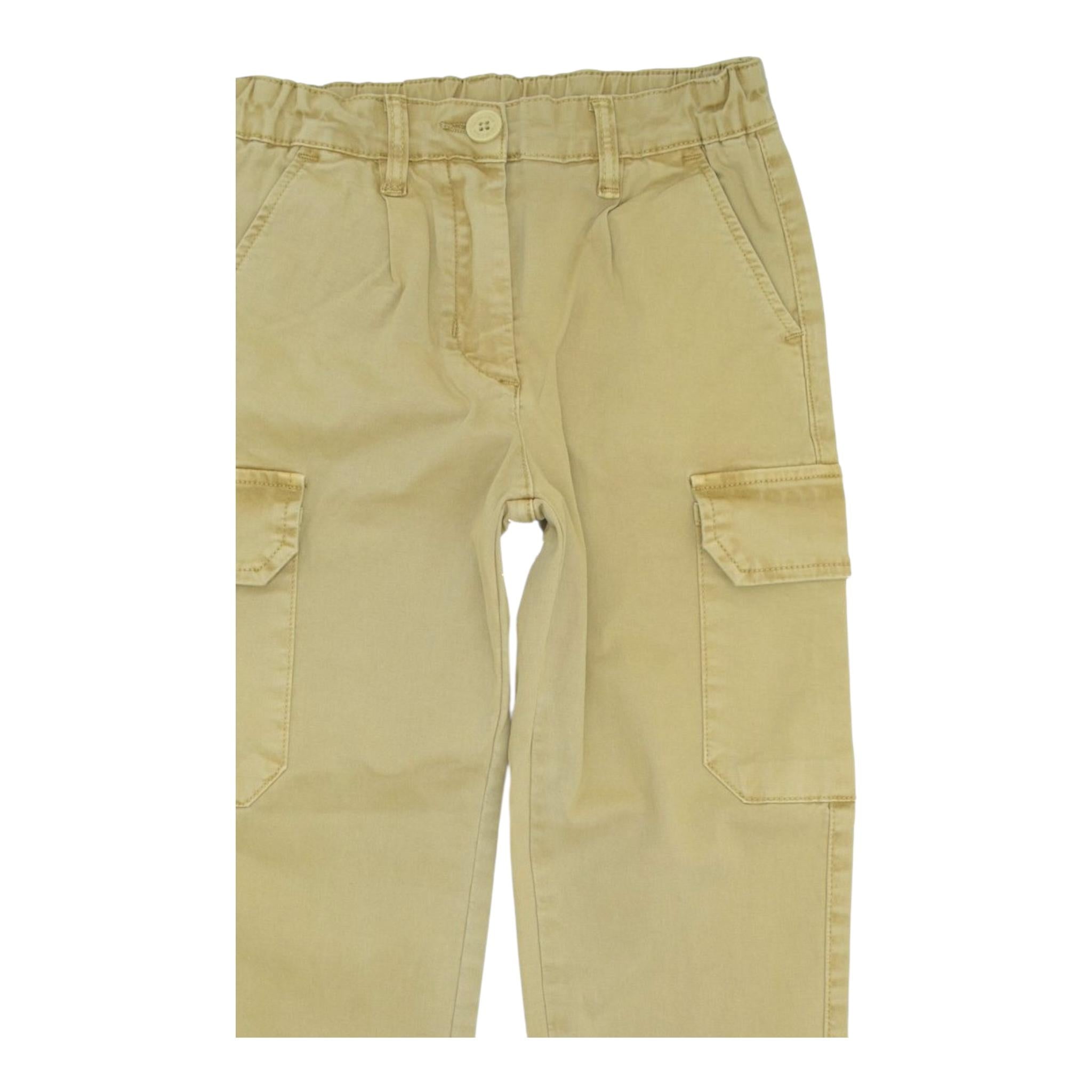 MANILA GRACE pantalone tinta unita modello cargo Beige per Bambina MFJF24P189 BEIGE MANILA GRACE