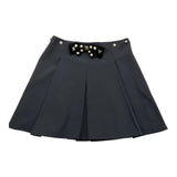 ELISABETTA FRANCHI gonna tinta unita con fiocco e applicazioni Nero per Bambina EFGO133 NERO ELISABETTA FRANCHI
