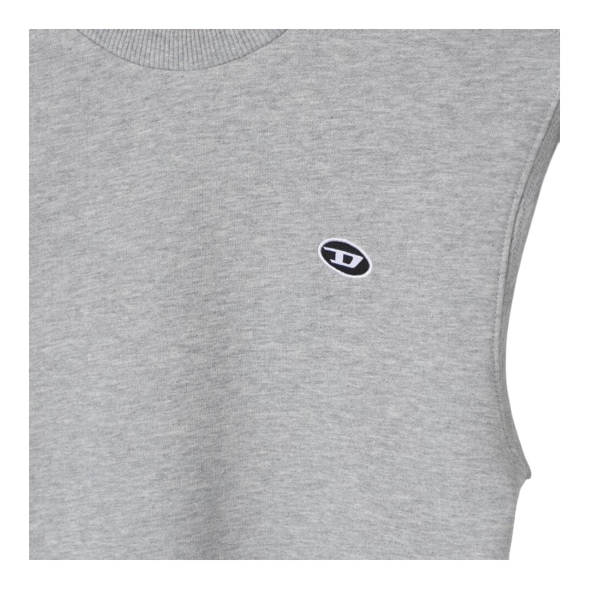 DIESEL felpa chiusa girocollo tinta unita con stampa Grigio per Bambino J020300 GRIGIO DIESEL