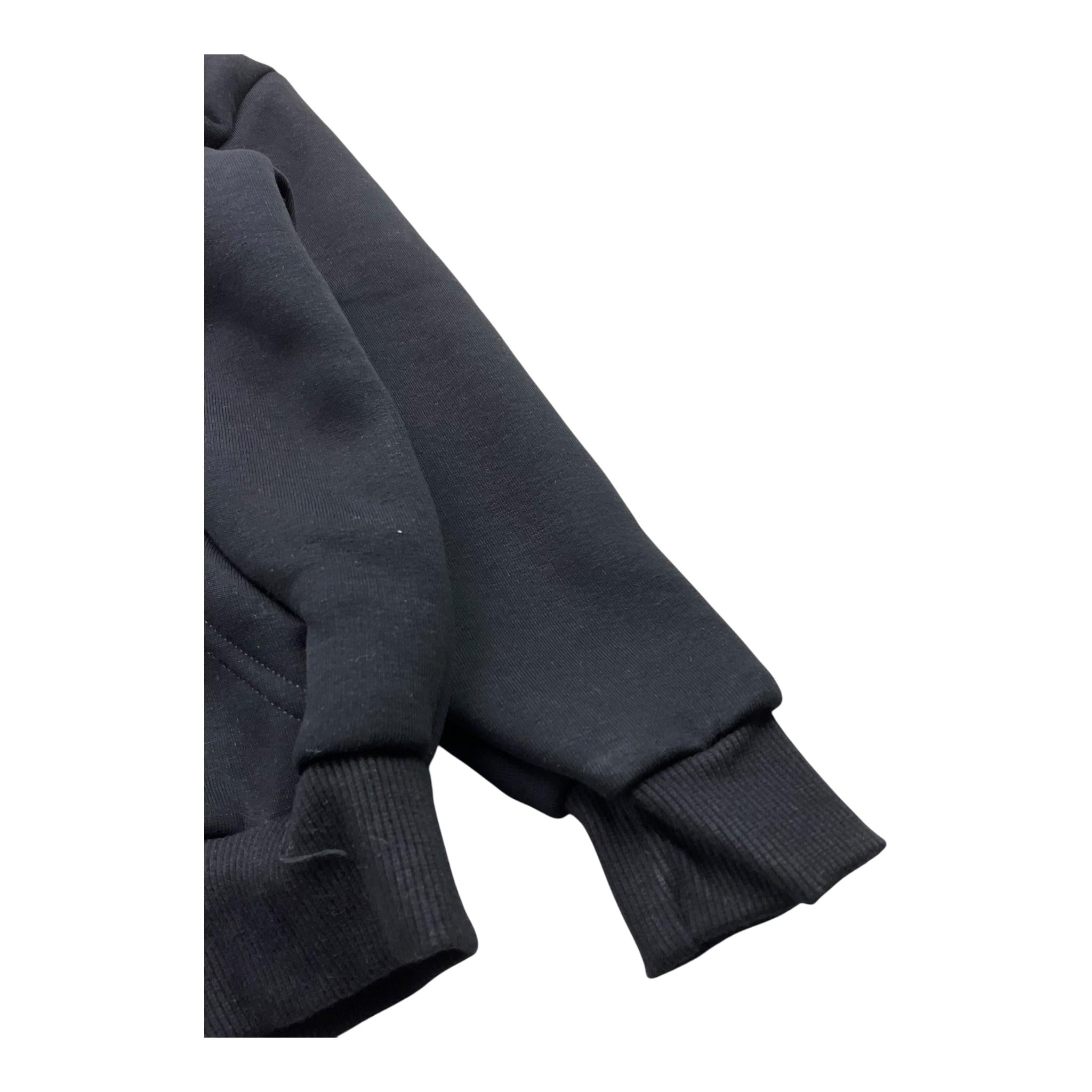 BRAND NAME felpa tinta unita con zip e cappuccio Nero per Bambino 1095S NERO BRAND NAME