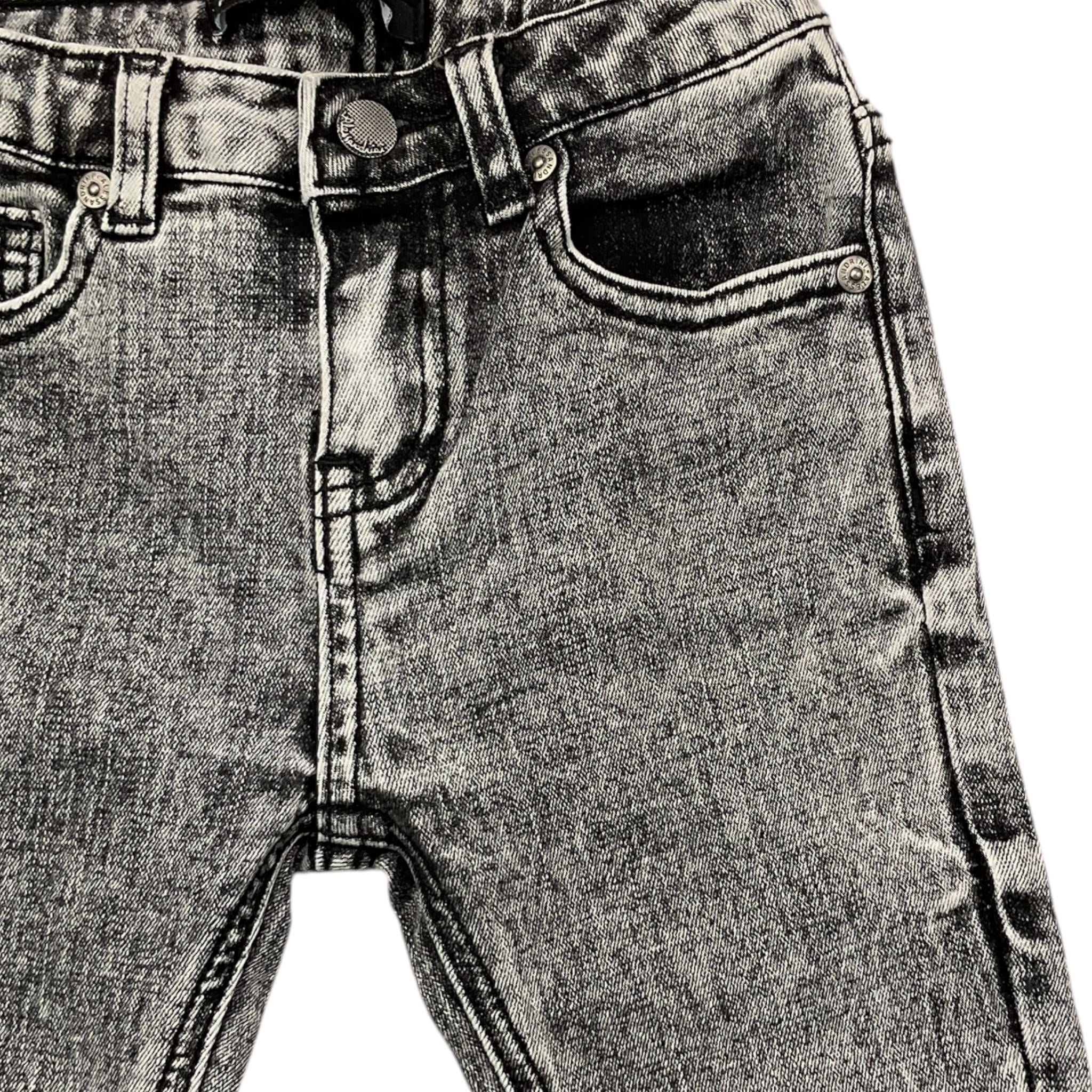 DANIELE ALESSANDRINI jeans tinta unita con girovita regolabile Grigio per Neonato 91PD00031 GRIGIO DANIELE ALESSANDRINI