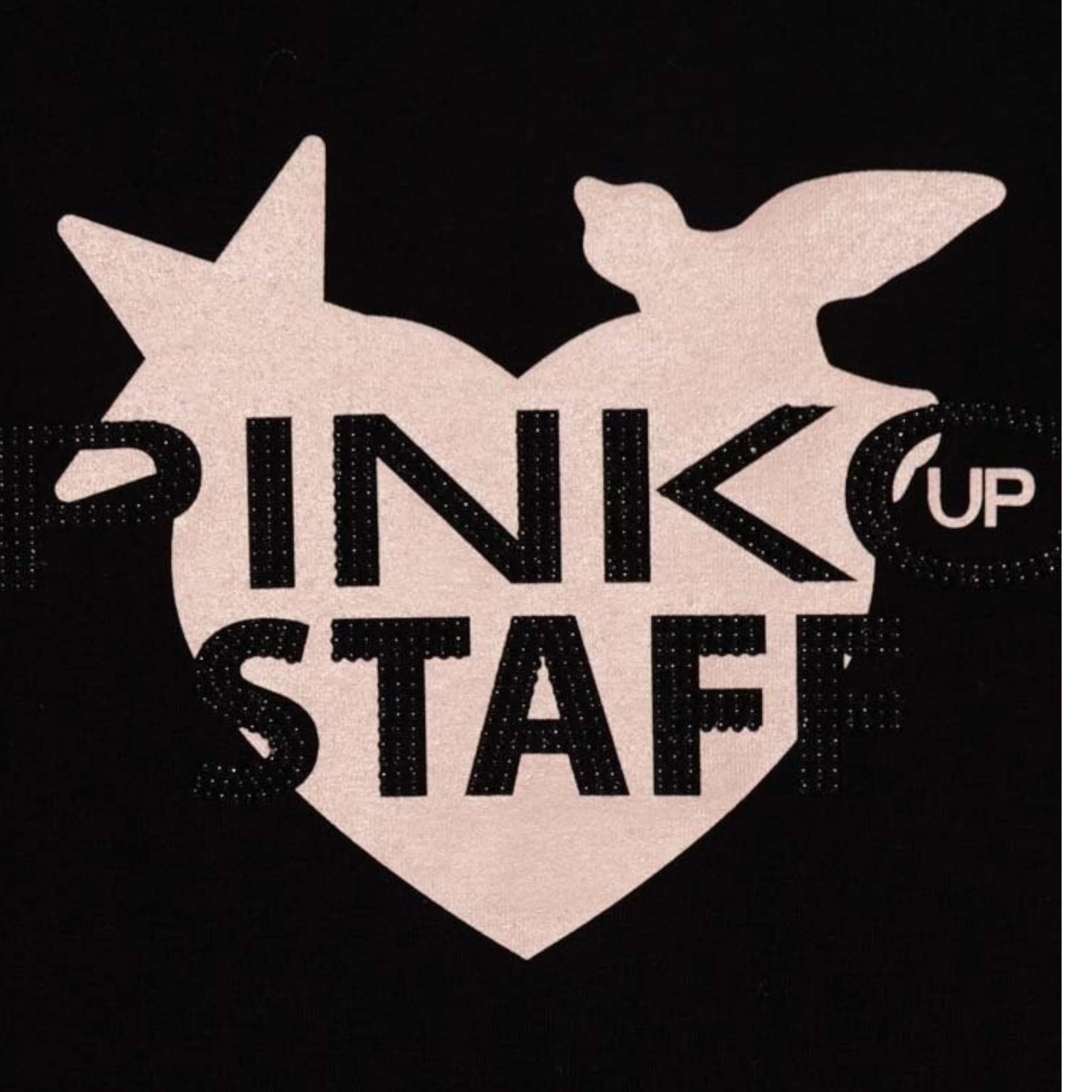 PINKO shirt girocollo tinta unita girocollo con stampa Nero per Bambina F4PIJGTH054 NERO PINKO