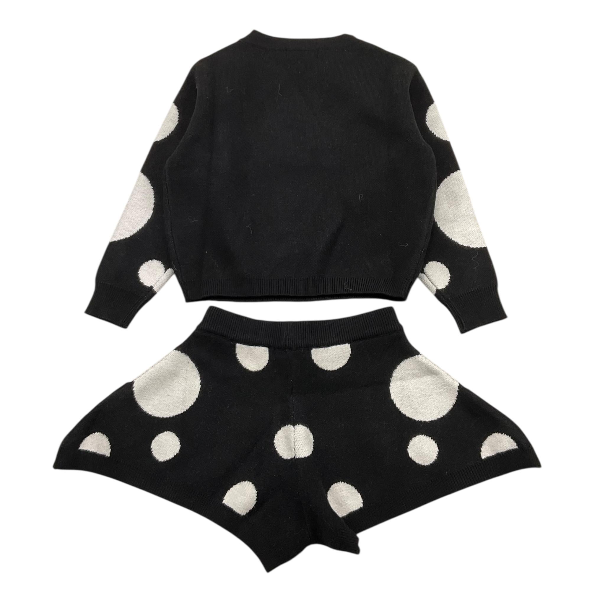 FUN & FUN completo 2pz maglia-short con fantasia a pois Nero per Bambina FBSW00961 NERO FUN & FUN
