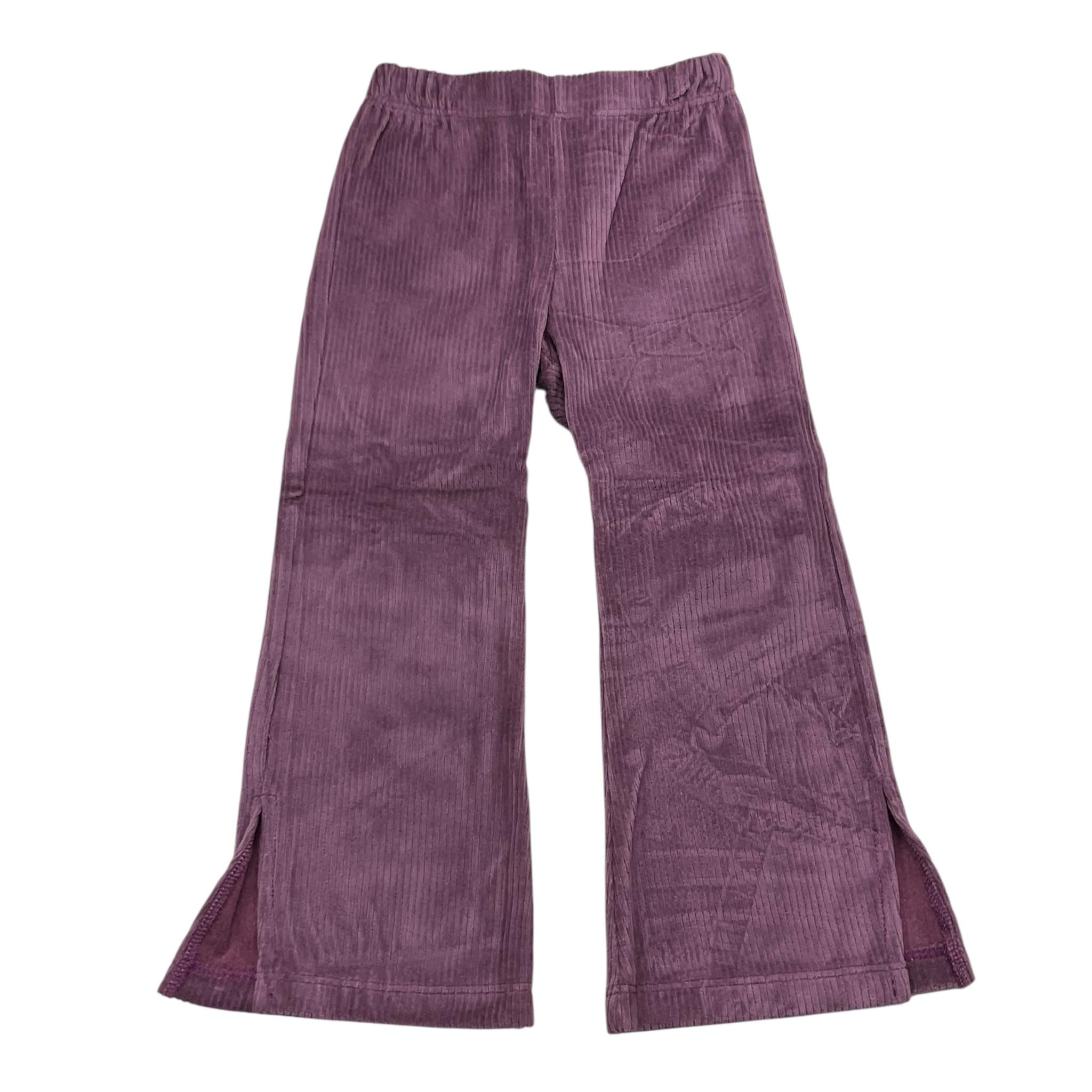 LA STUPENDERIA pantalone tinta unita modello zampa in velluto Viola per Neonata TJPN42XN VIOLA LA STUPENDERIA